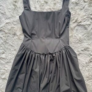 Charcoal grey corset-style dress (Zara) - Size S